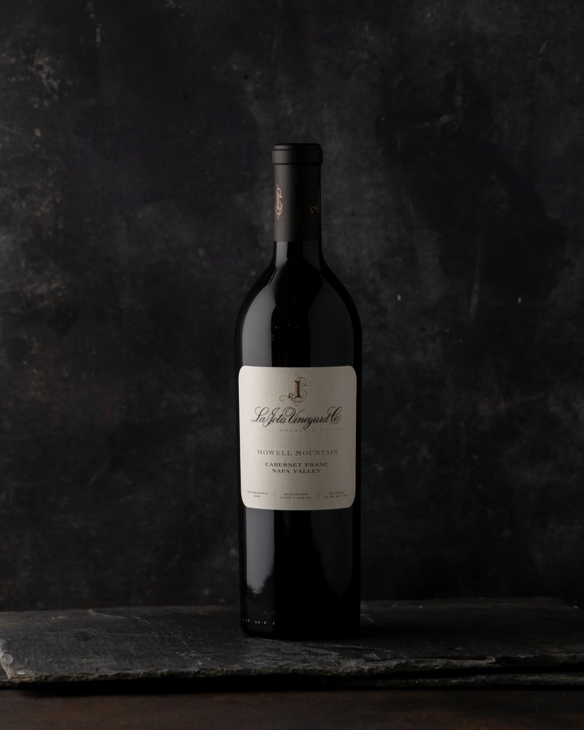 Single bottle of 2019 La Jota Howell Mountain Cabernet Franc